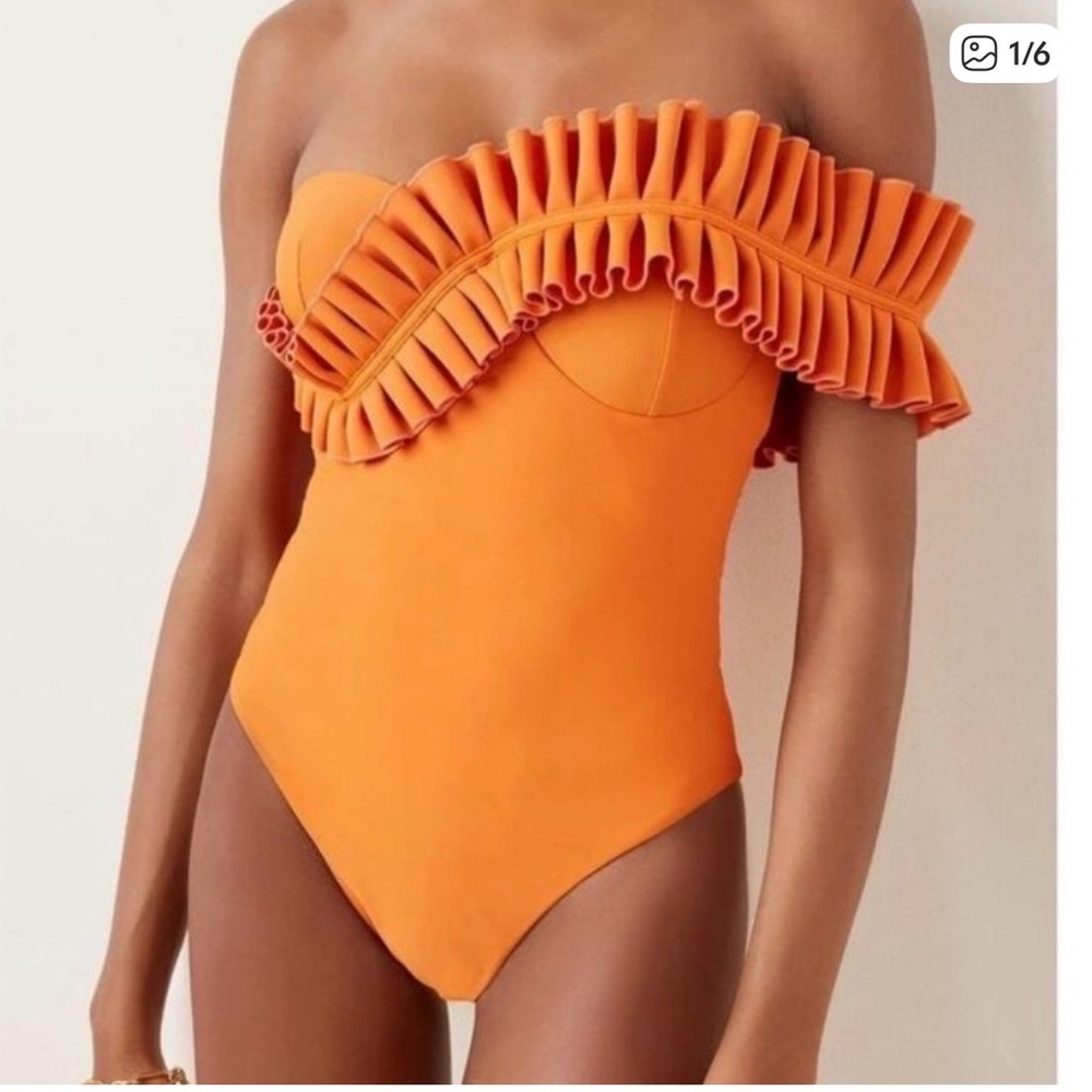 Andrea Iyamah Nisi Ruffle One Piece Swim